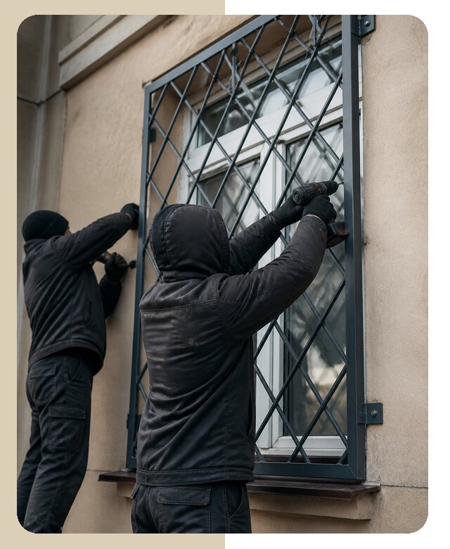 Установка антивандальных решеток на окна в Троицке